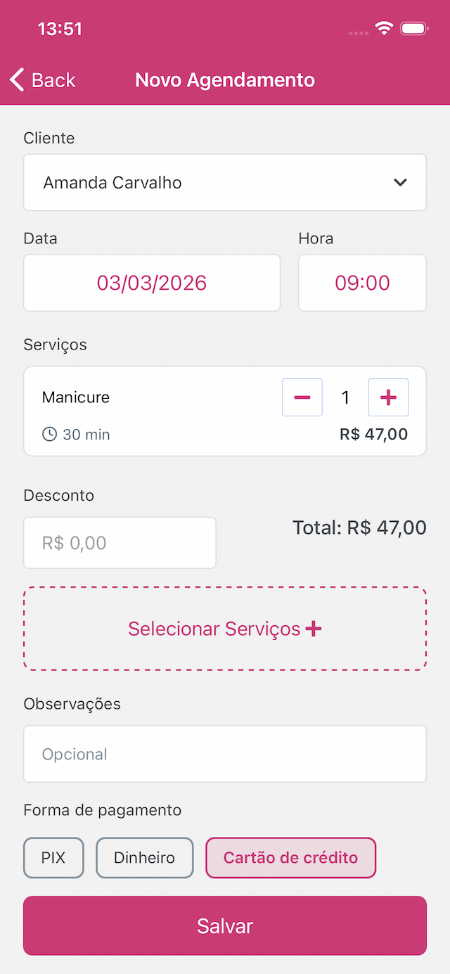 Captura de tela do app AppNail 2