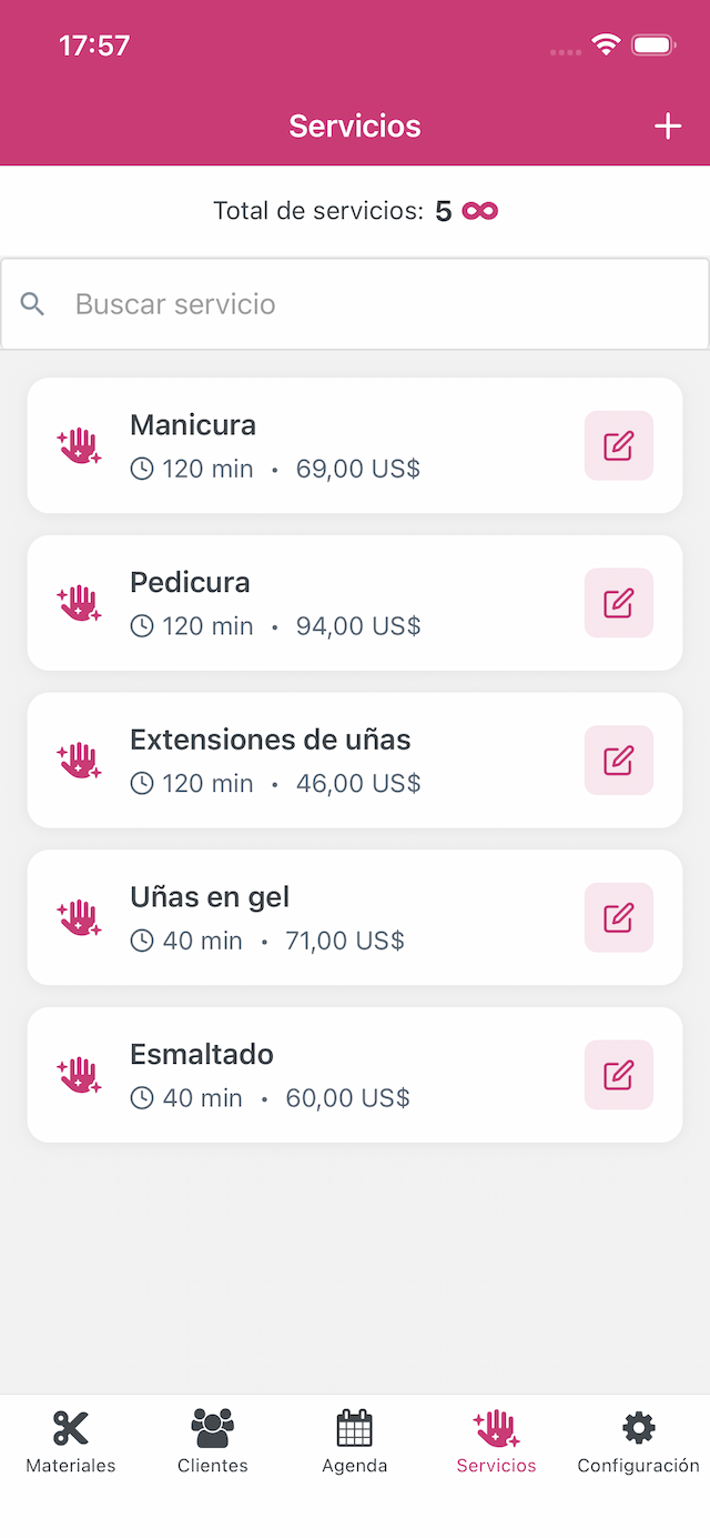 Captura de pantalla de la app AppNail 4